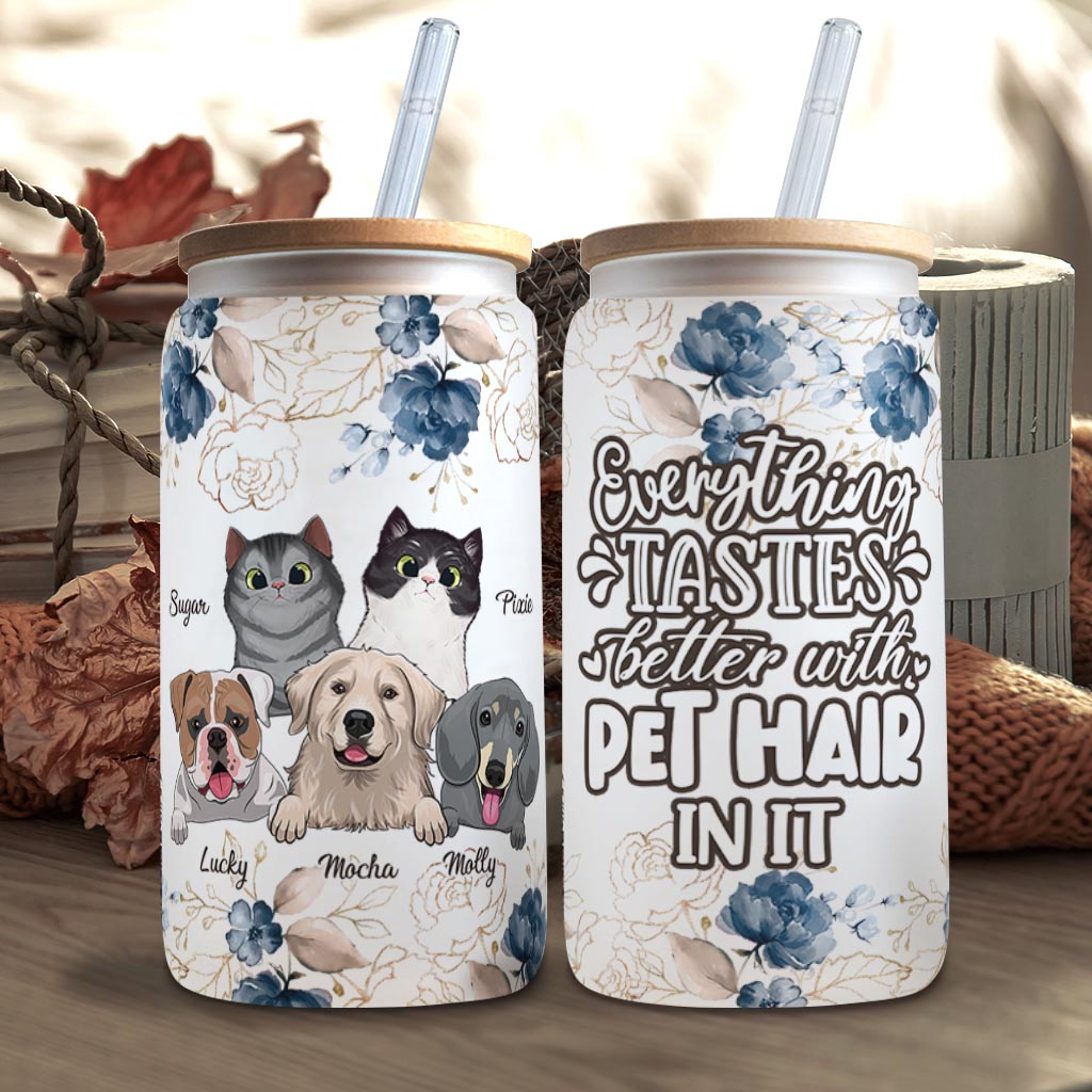 Tout a meilleur goût - Cadeau pour amoureux des chiens - Verre à canette personnalisé