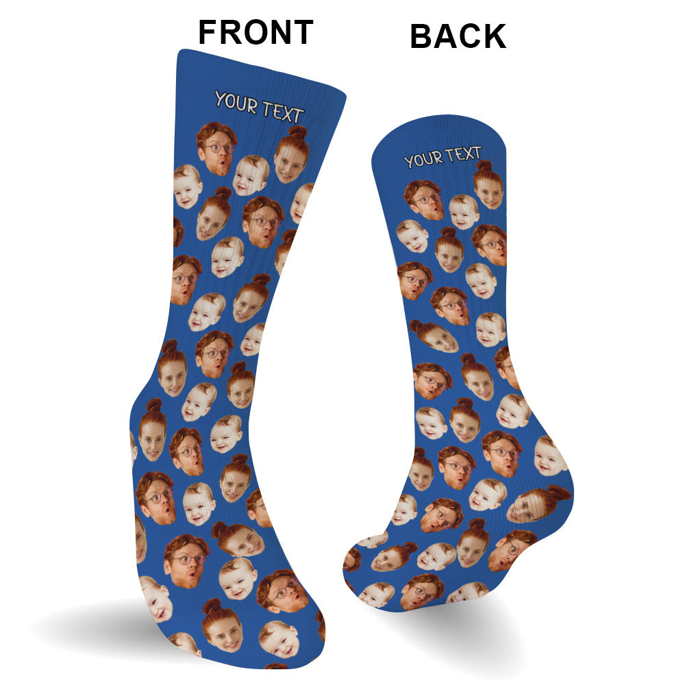 Put Any Faces On Socks - gift for anyone, dog lover, cat lover - Personalized Socks