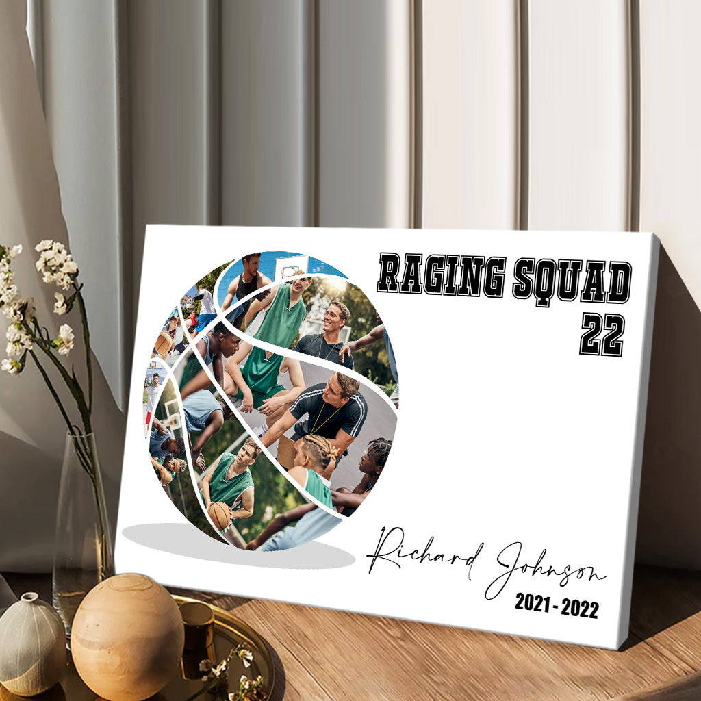 Passionné de basketball ? Toile et affiche personnalisées sur le thème du basketball.