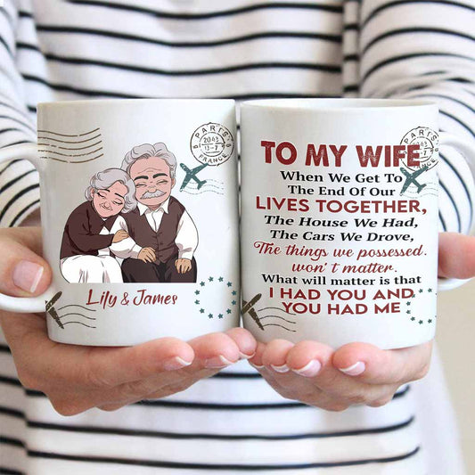 Mug personnalisé pour couple « Si je devais revivre ma vie »