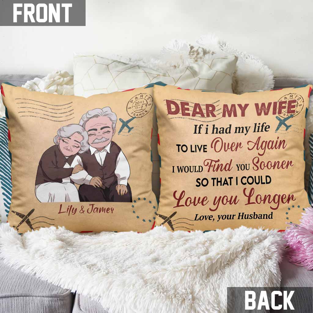 Si je devais revivre ma vie - Coussin décoratif personnalisé pour couple