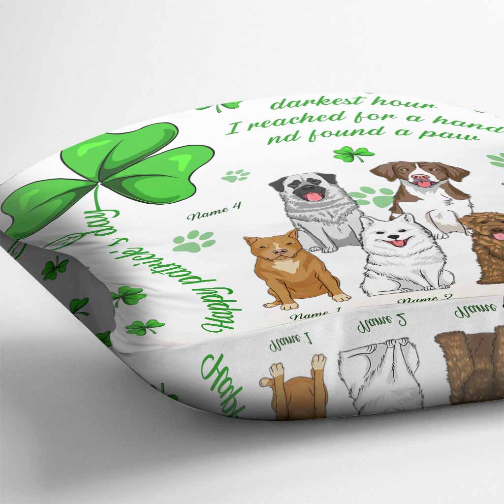 Coussin décoratif personnalisé « Chien irlandais, mon porte-bonheur » pour la Saint-Patrick