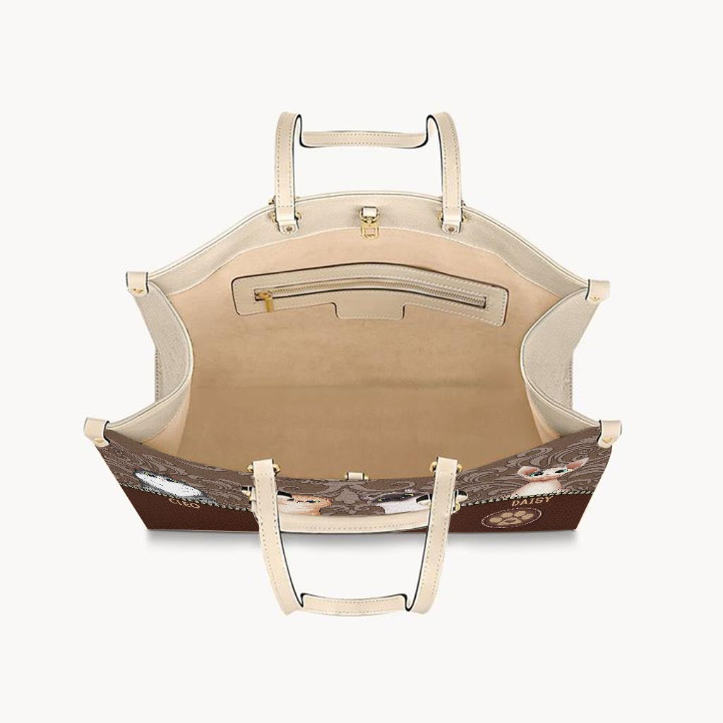 Meilleure maman de chien au monde - Cadeau pour maman, amoureuse des chiens et des chats - Sac à main en cuir personnalisé