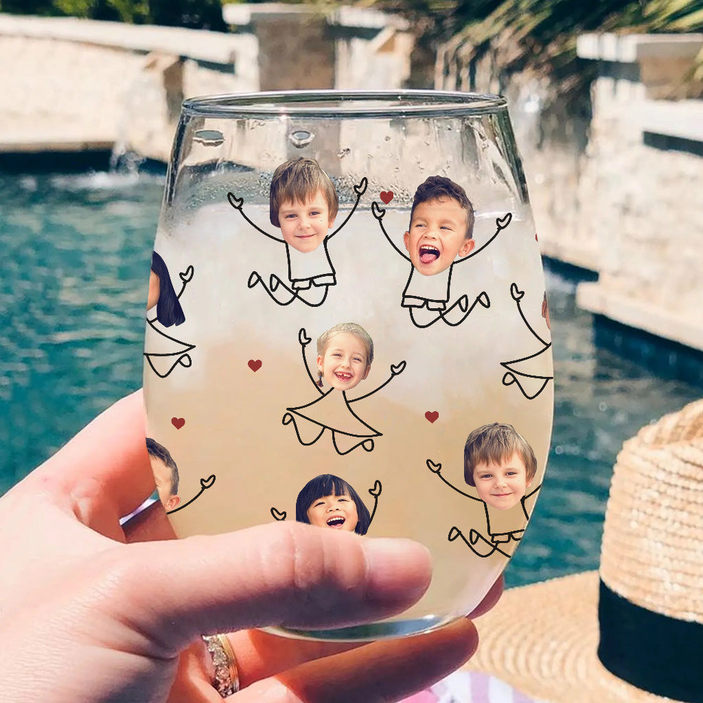 Le bon sens de maman pour le vin - Verre à vin personnalisé pour la fête des mères.