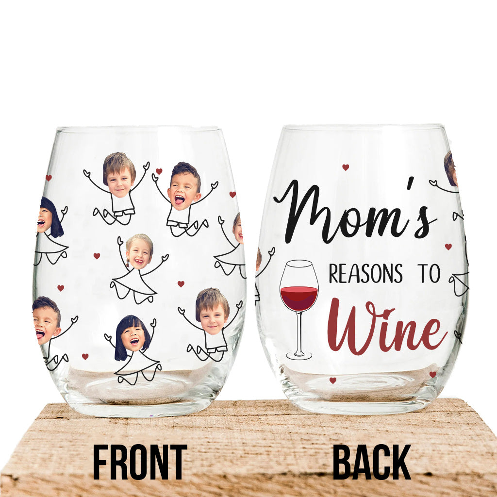 Le bon sens de maman pour le vin - Verre à vin personnalisé pour la fête des mères.
