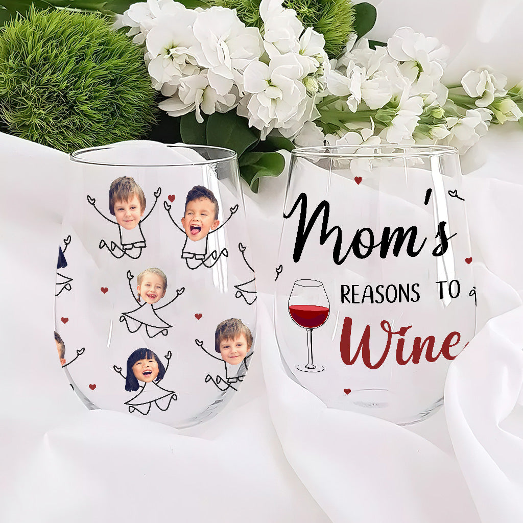 Le bon sens de maman pour le vin - Verre à vin personnalisé pour la fête des mères.