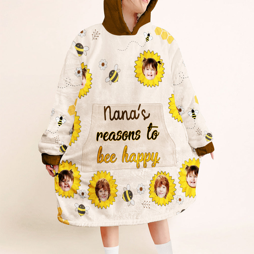 Nana's Reasons - Personalized Mother's Day Grandma Blanket Hoodie