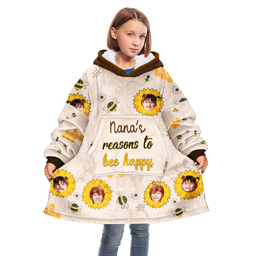 Nana's Reasons - Personalized Mother's Day Grandma Blanket Hoodie