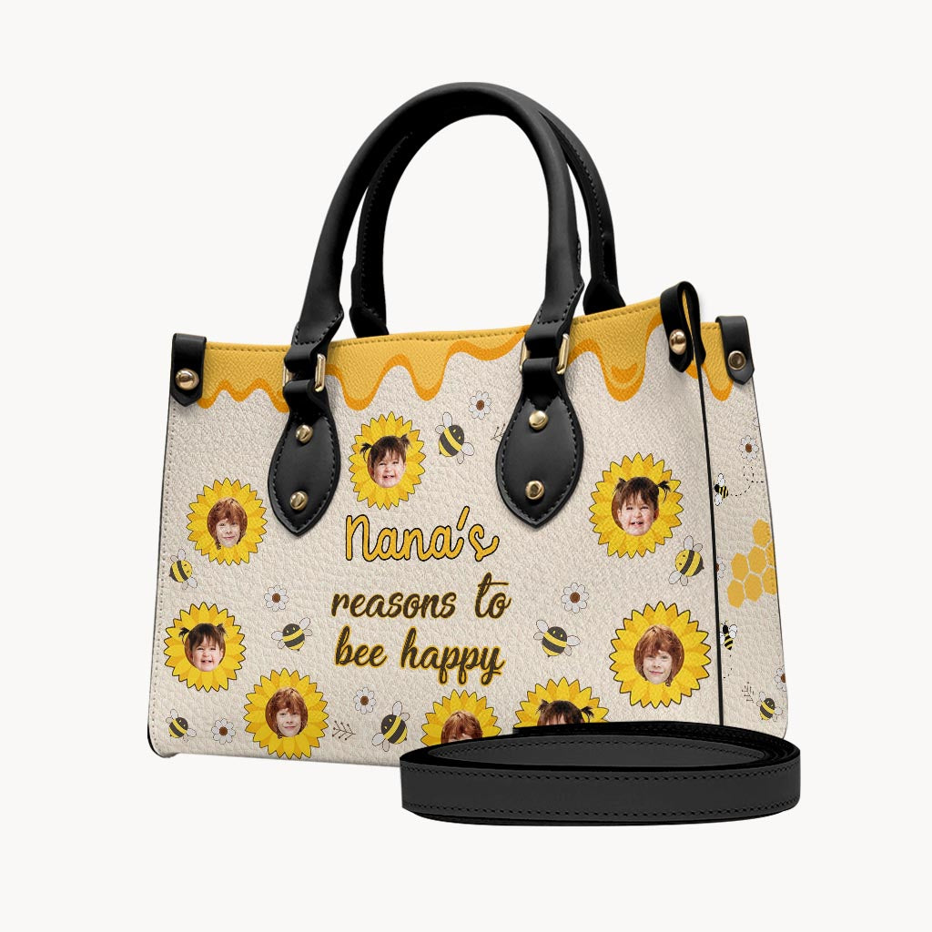 Nana's Reasons - Gift for grandma, mom - Personalized Leather Handbag