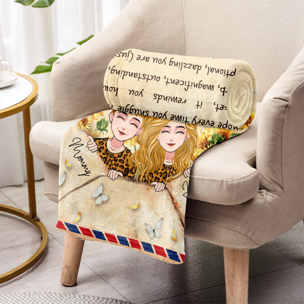 Dear Mom Letter Blanket - Personalized Mother Blanket
