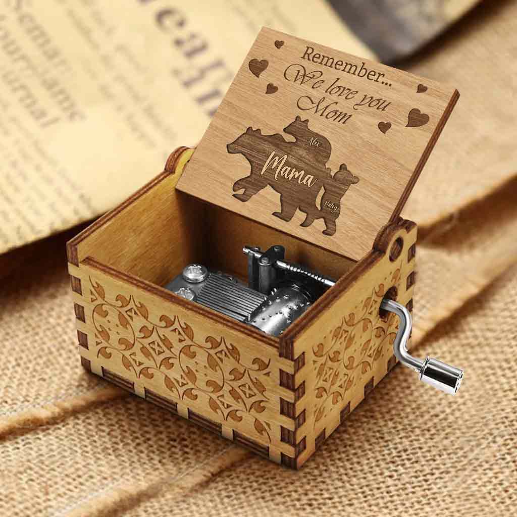 N'oublie pas que nous t'aimons, maman - Boîte à musique à manivelle personnalisée pour la fête des mères