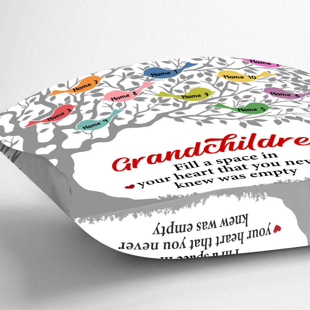 Grandma Family Tree - Personalized Mother's Day Grandma Throw Pillow