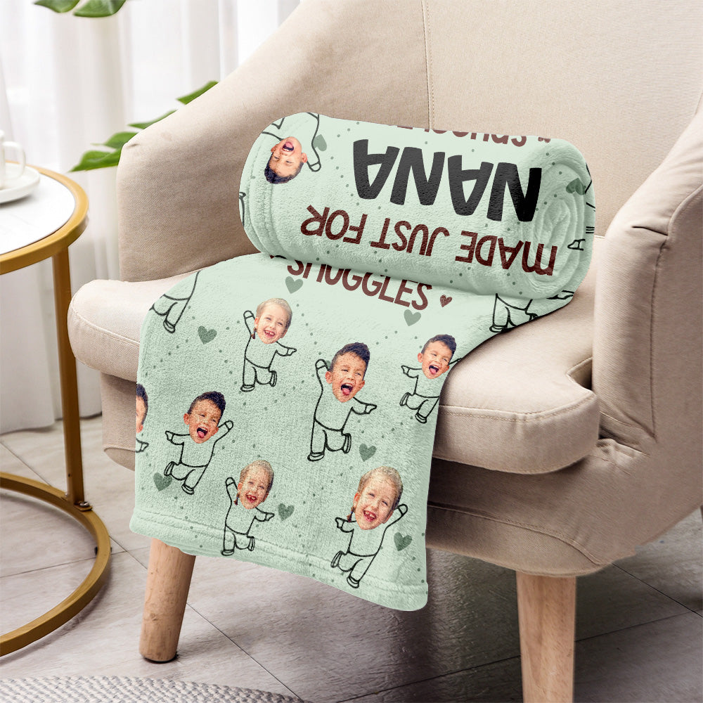 Made Just For Nana Snuggles - Personalized Mother's Day Grandma Blanket