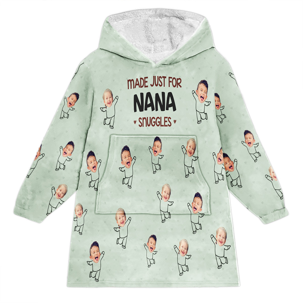 J'adore être grand-mère Tournesol - Couverture à capuche personnalisée pour la fête des mères