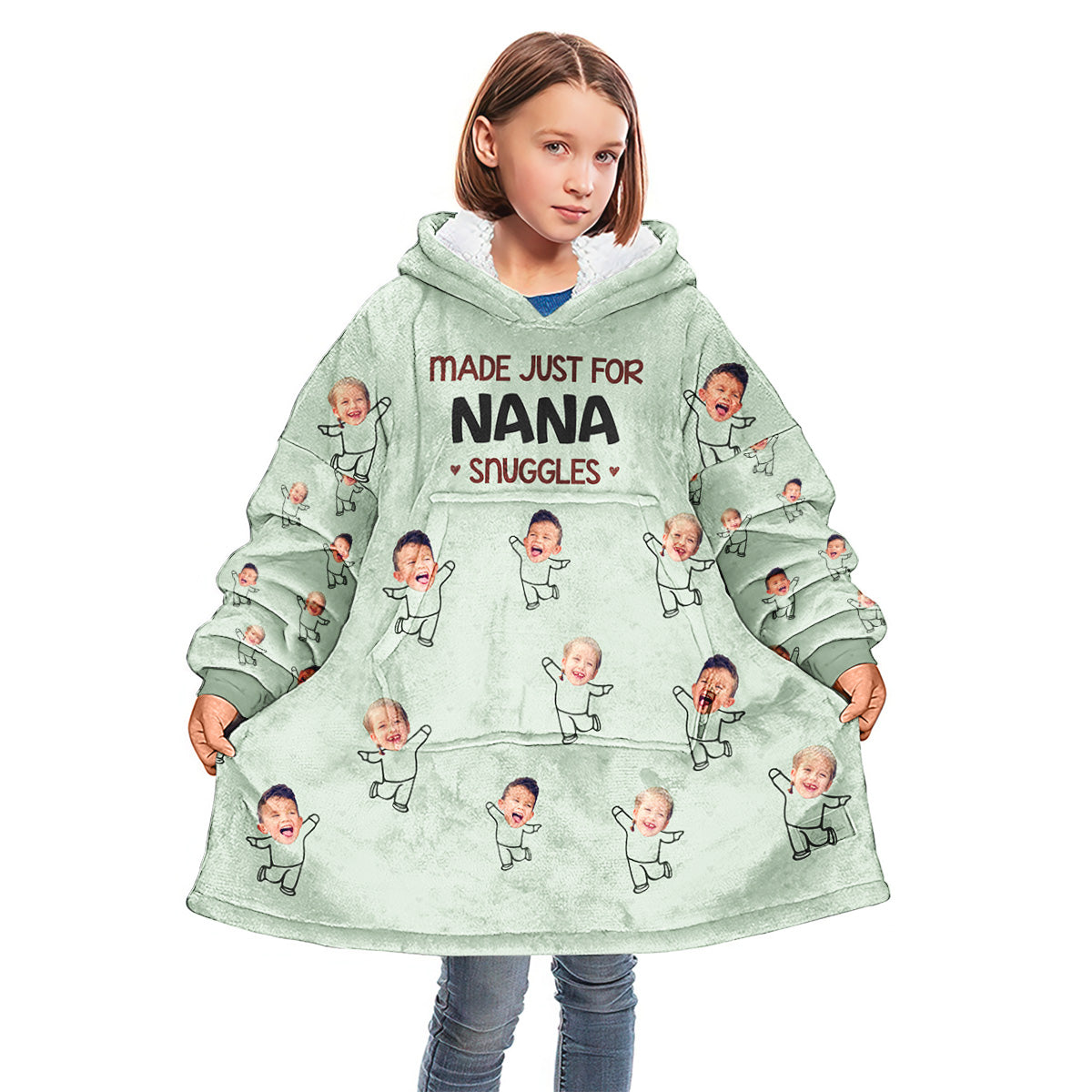 J'adore être grand-mère Tournesol - Couverture à capuche personnalisée pour la fête des mères