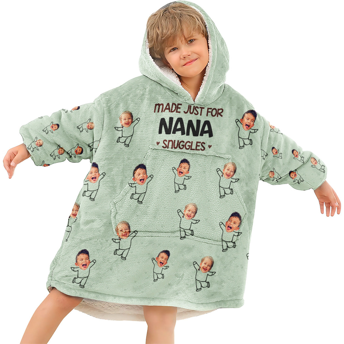 J'adore être grand-mère Tournesol - Couverture à capuche personnalisée pour la fête des mères