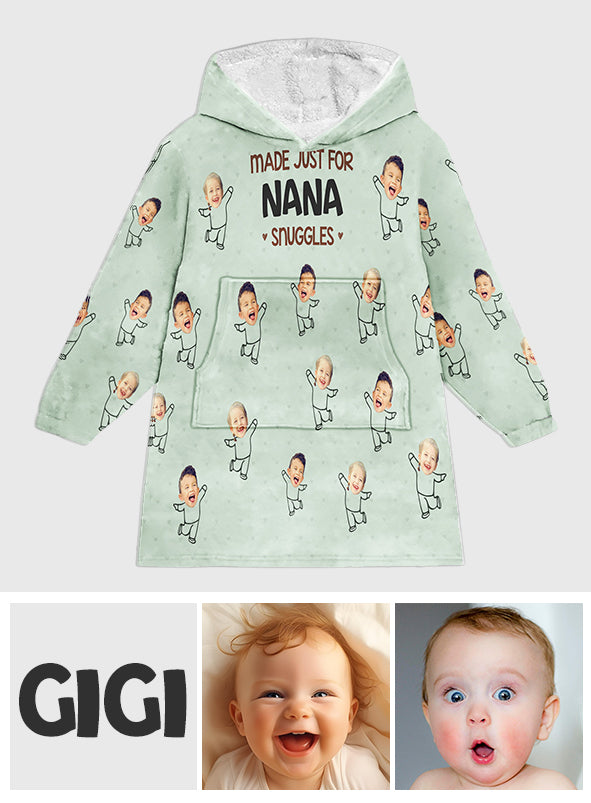 J'adore être grand-mère Tournesol - Couverture à capuche personnalisée pour la fête des mères