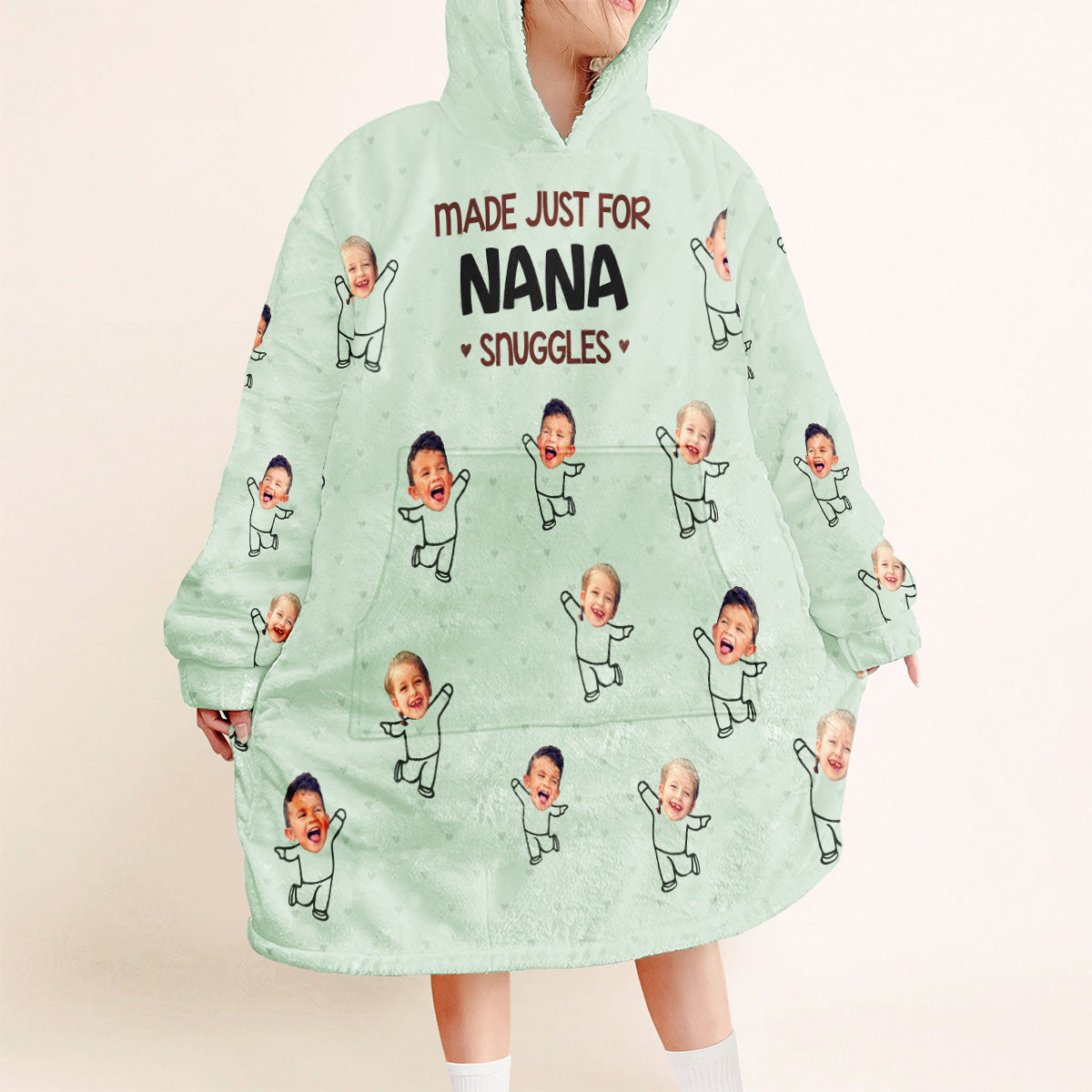 J'adore être grand-mère Tournesol - Couverture à capuche personnalisée pour la fête des mères