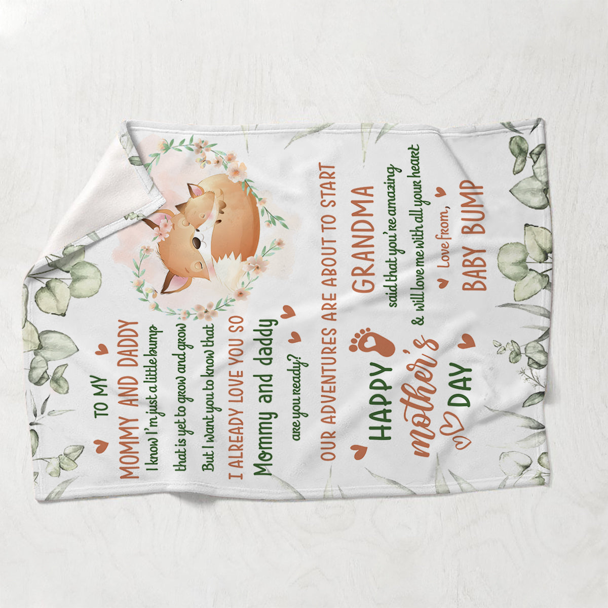 Couverture personnalisée pour la fête des mères - Avec tout mon amour, Baby Bump