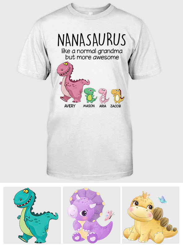 Grandmasaurus - Personalized Mother's day Grandma T-shirt and Hoodie