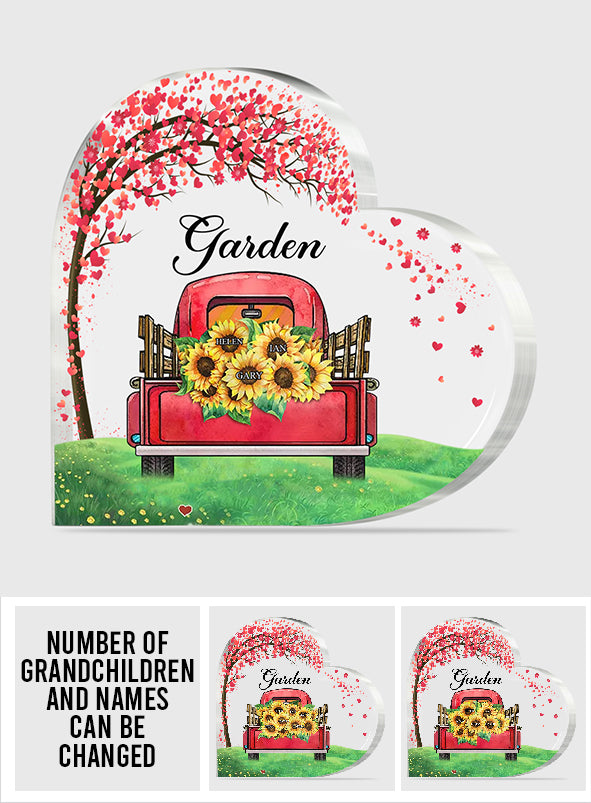 Le jardin de grand-mère - Plaque acrylique personnalisée pour la fête des mères