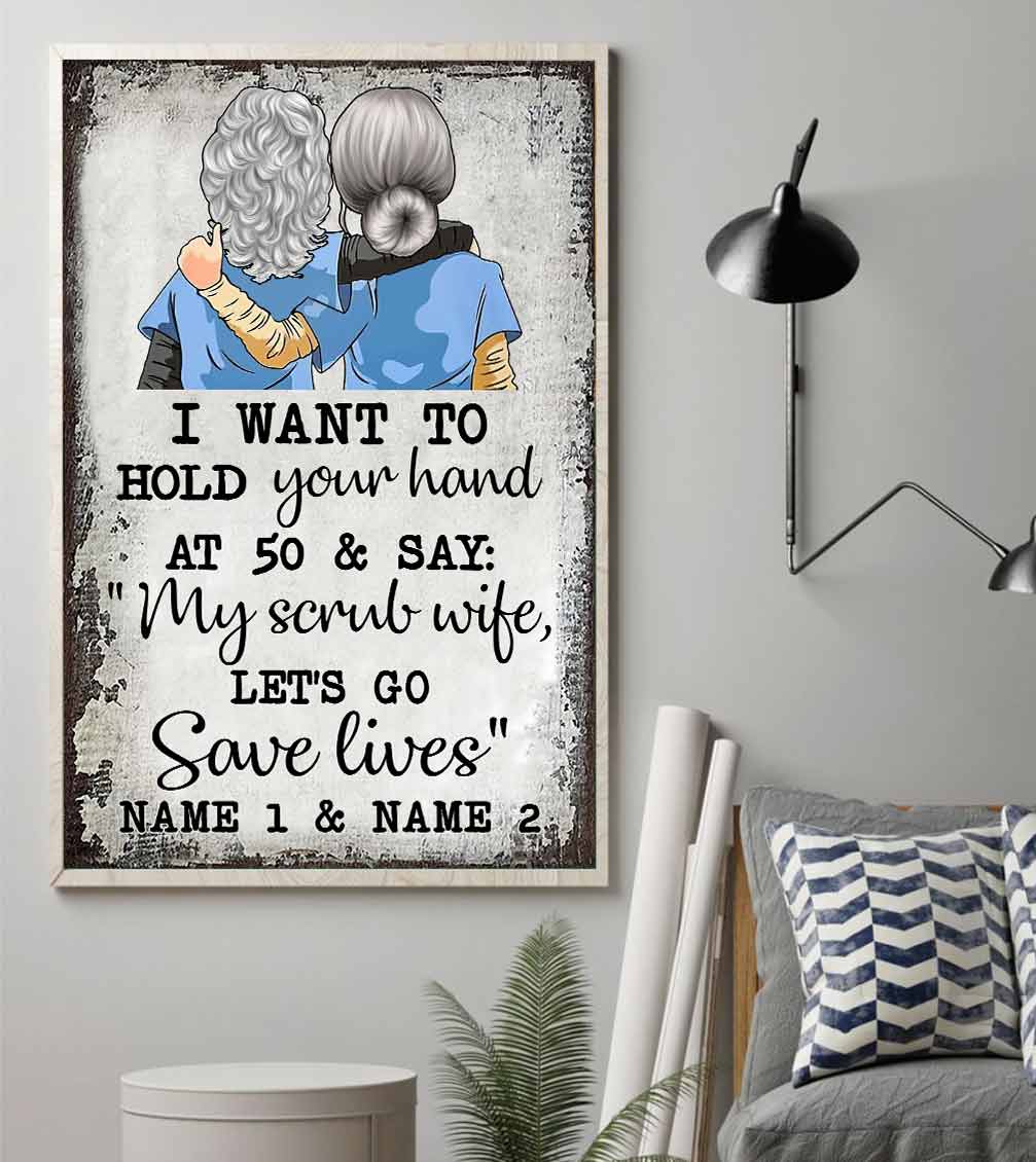 Envie de te tenir la main ? – Affiche personnalisée pour infirmière