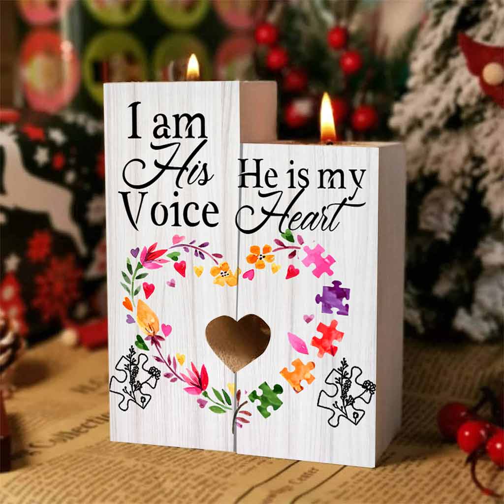 Grandissons ensemble - Porte-bougie personnalisé pour la sensibilisation à l'autisme