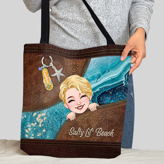 Salty Lil' Beach - Sac fourre-tout personnalisé pour les amoureux de la mer