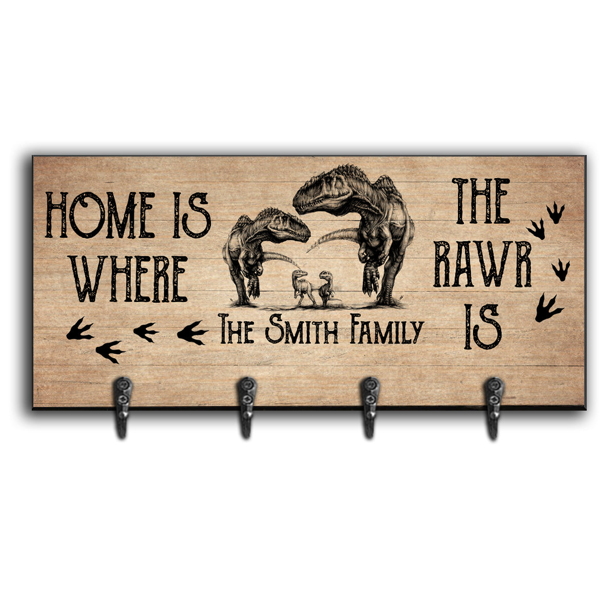 Home Is Where The Rawr Is Dinosaur Key Rack
