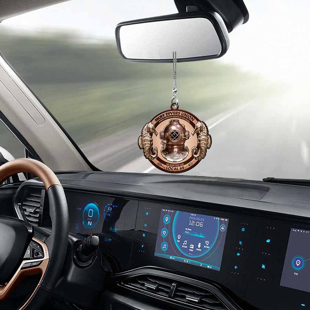 Union des plongeurs Muff 69 - Ornement de voiture sur le thème de la plongée sous-marine (Imprimé des deux côtés)