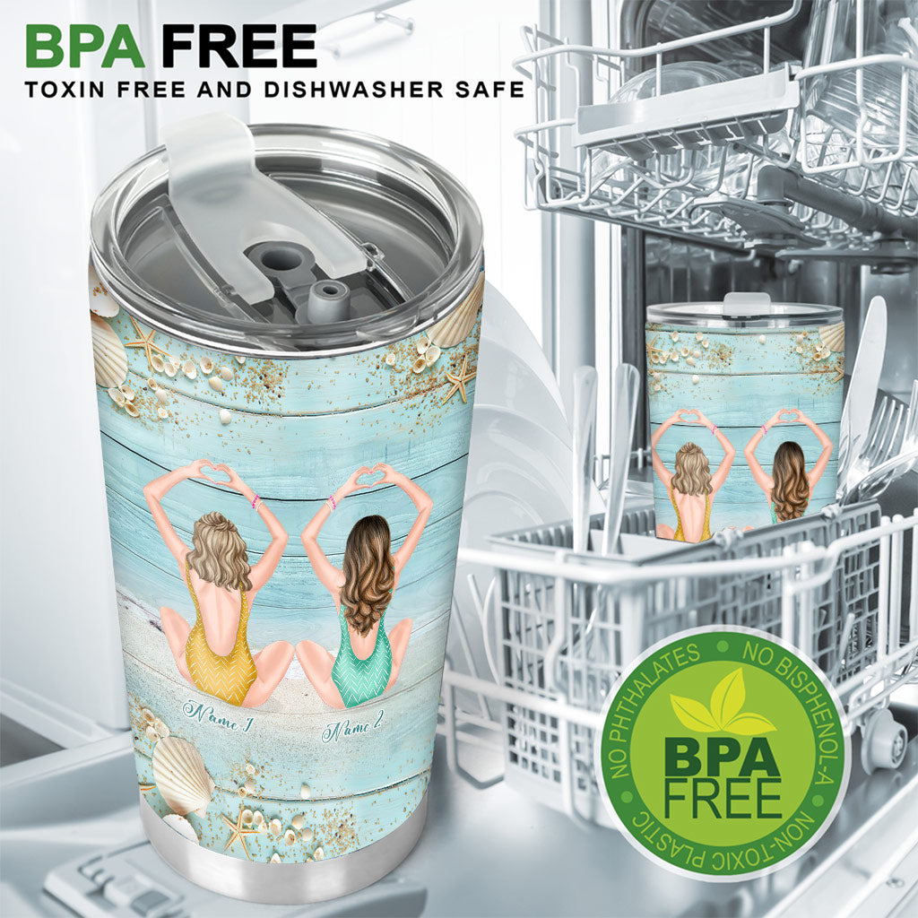 I Love You To The Beach And Back - Personalized Bestie Tumbler
