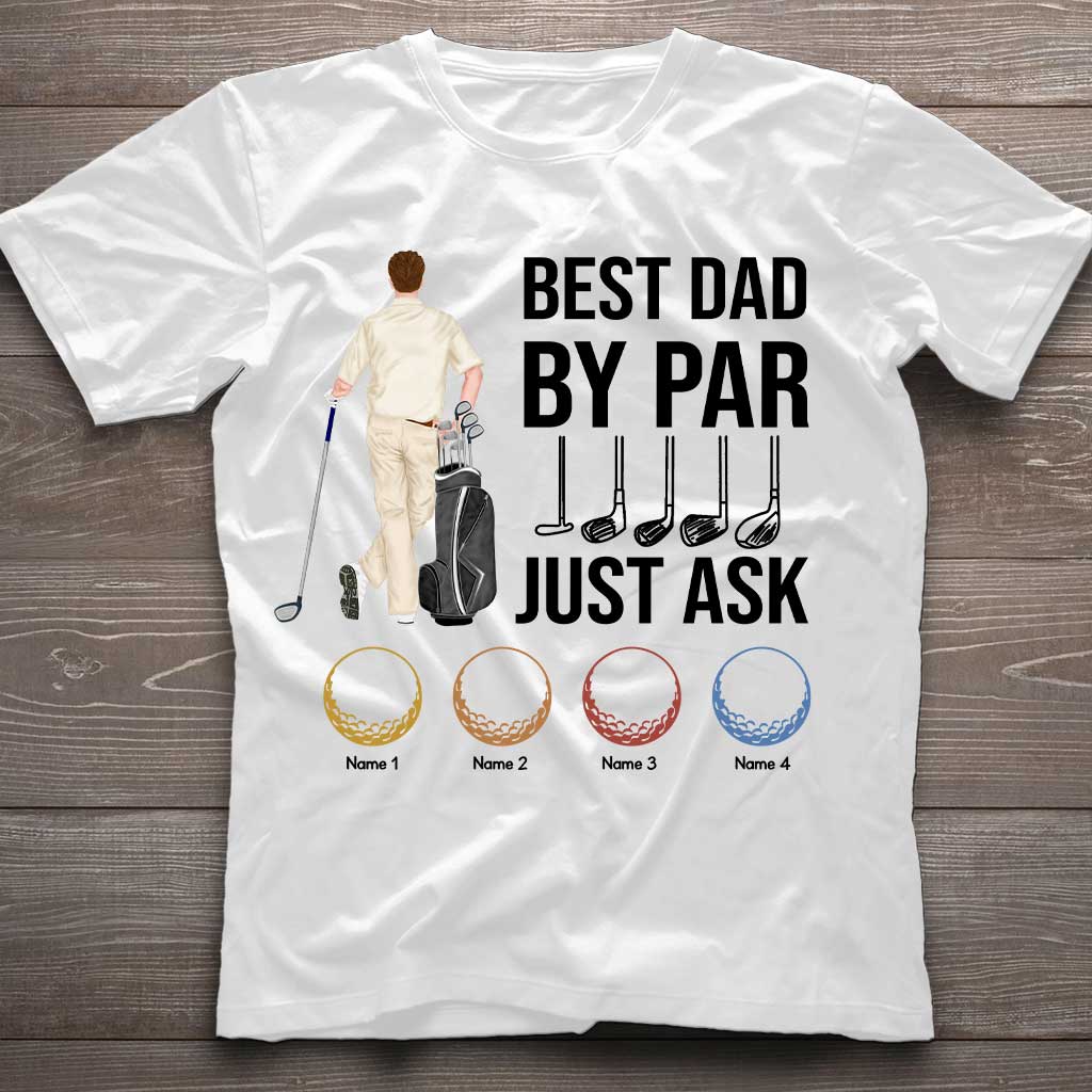 Meilleur papa selon le par - T-shirt et sweat à capuche de golf personnalisés pour la fête des pères