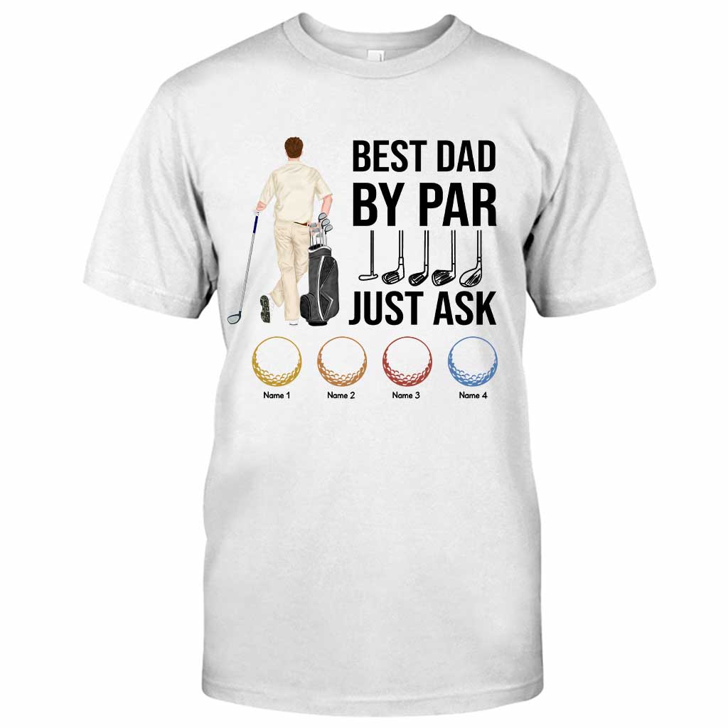 Meilleur papa selon le par - T-shirt et sweat à capuche de golf personnalisés pour la fête des pères