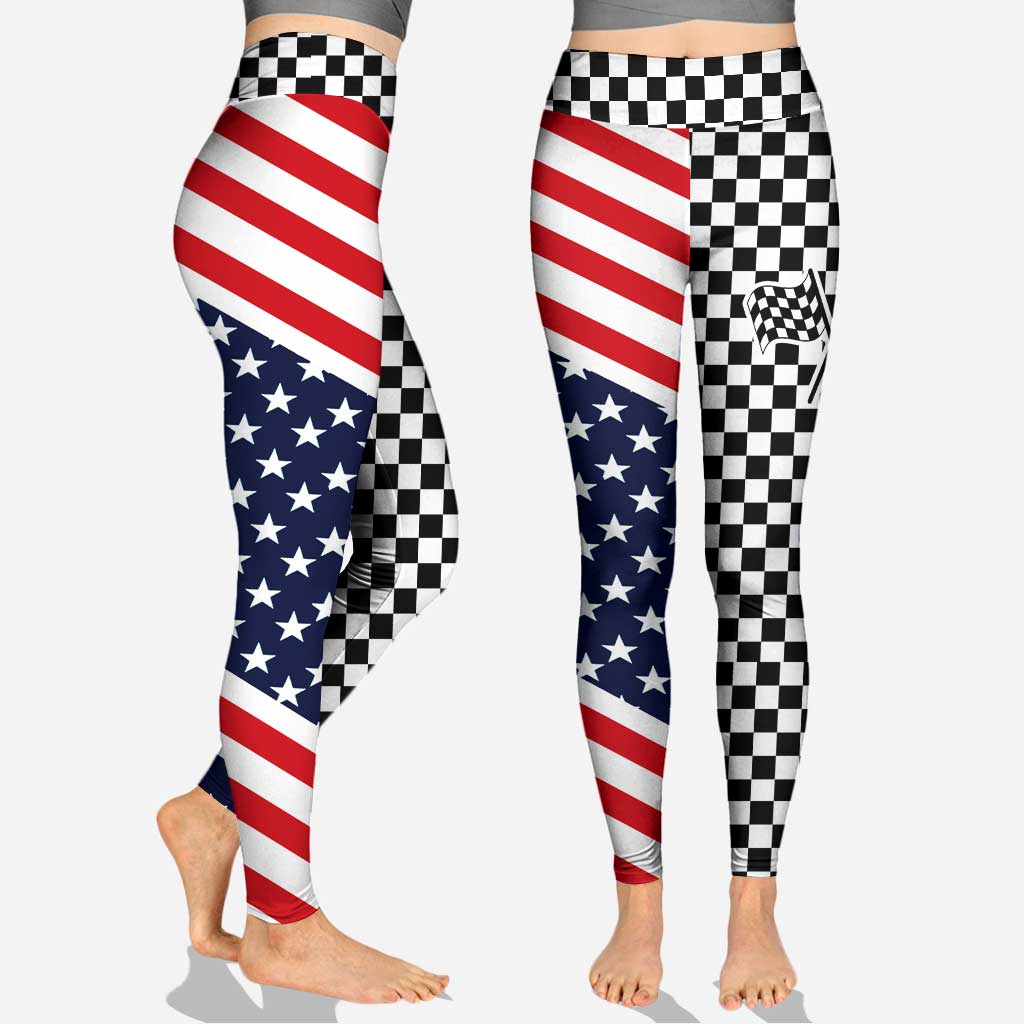 Nuits d'été et lumières des pistes de terre - Débardeur et legging de course cyclosport personnalisés pour la fête de l'Indépendance