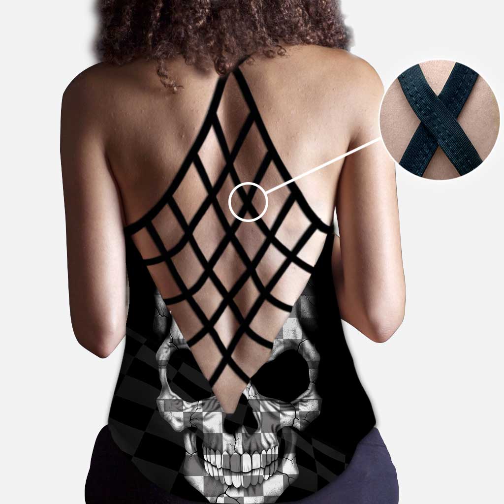 Nuits d'été et lumières des pistes de terre - Débardeur et legging de course cyclosport personnalisés pour la fête de l'Indépendance