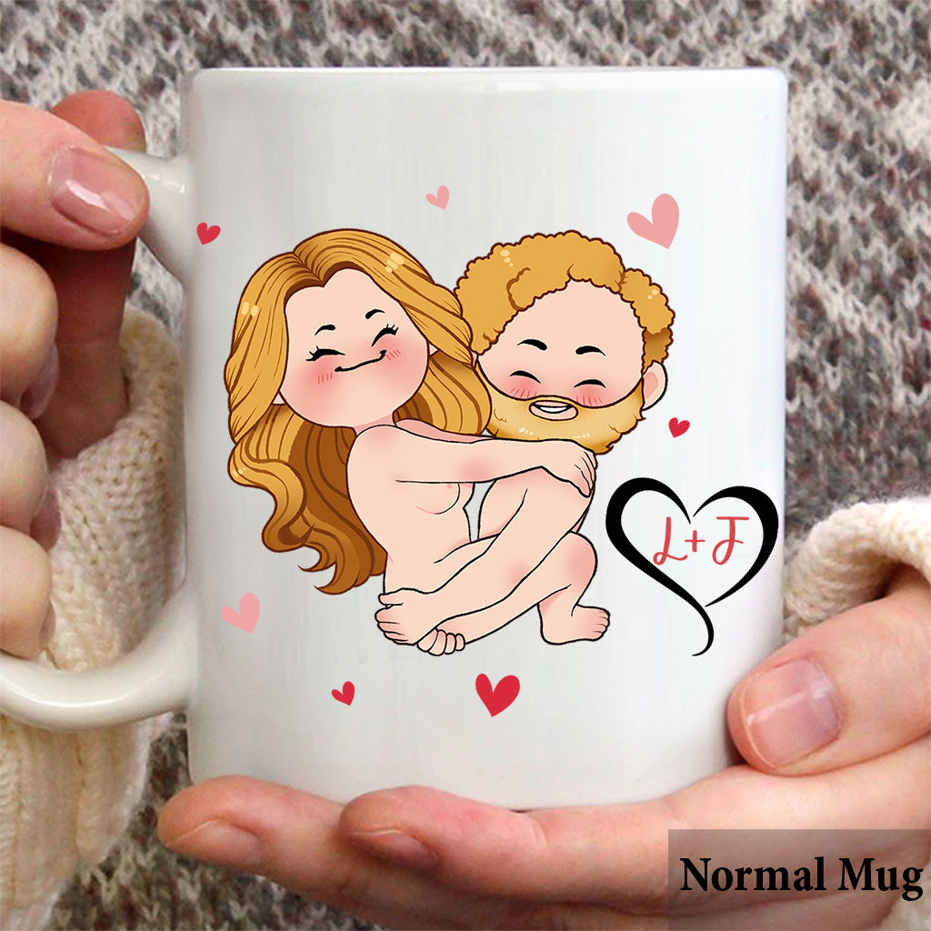 J'aime sa barbe, j'aime ses fesses - Mug personnalisé pour couple