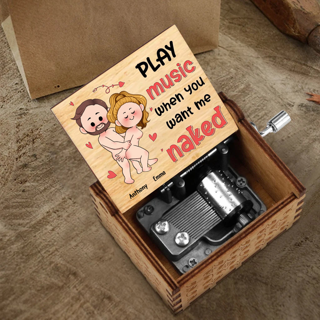 Play Music When - Personalized Couple Hand Crank Music Box