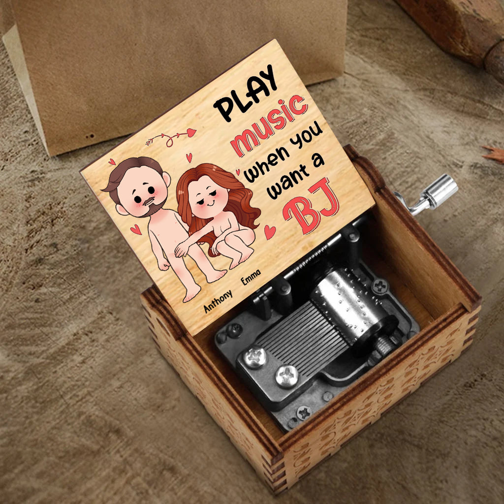 Play Music When - Personalized Couple Hand Crank Music Box