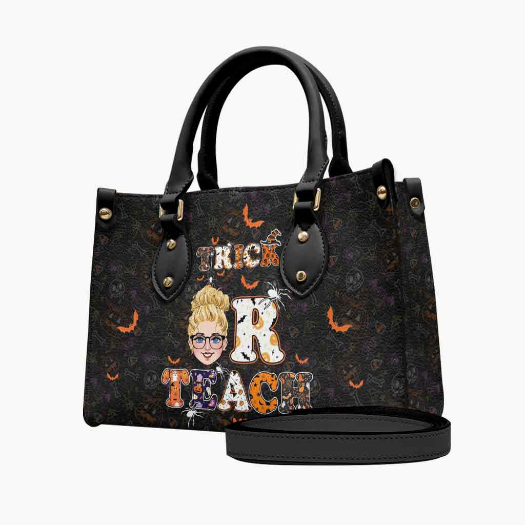 Treat Or Teach - Personalized Teacher Leather Handbag