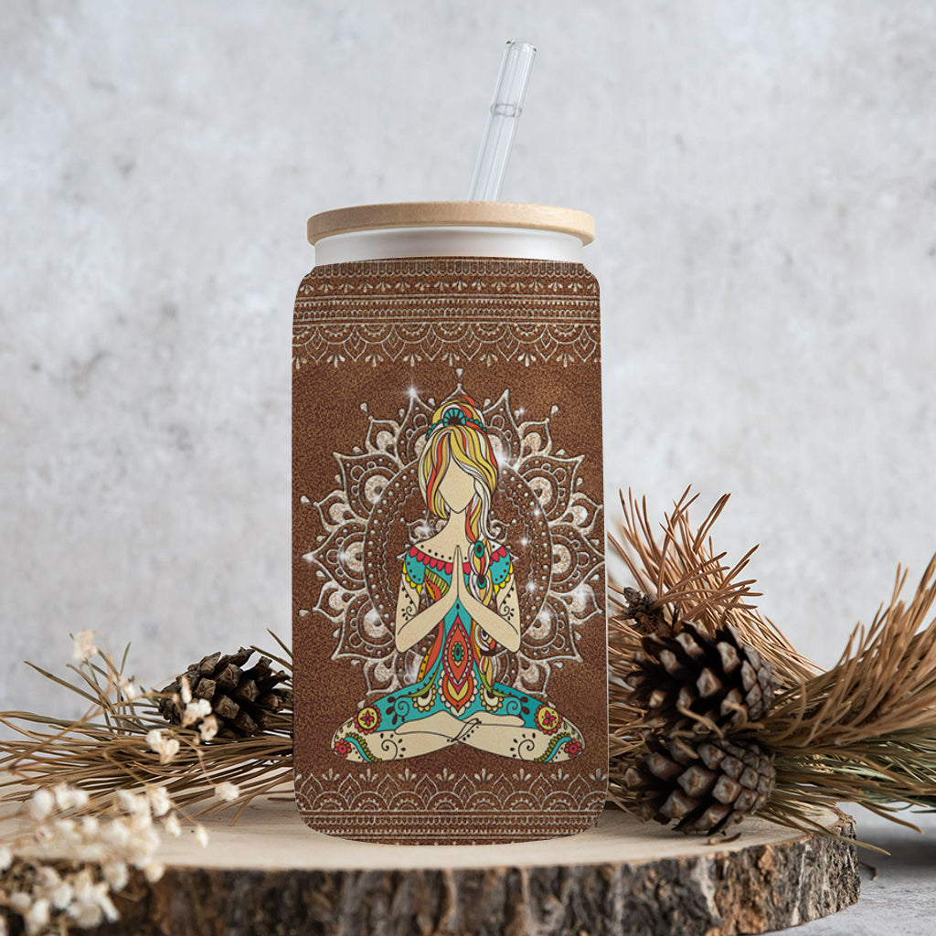 Let That S Go - Personalized Yoga Can Glass