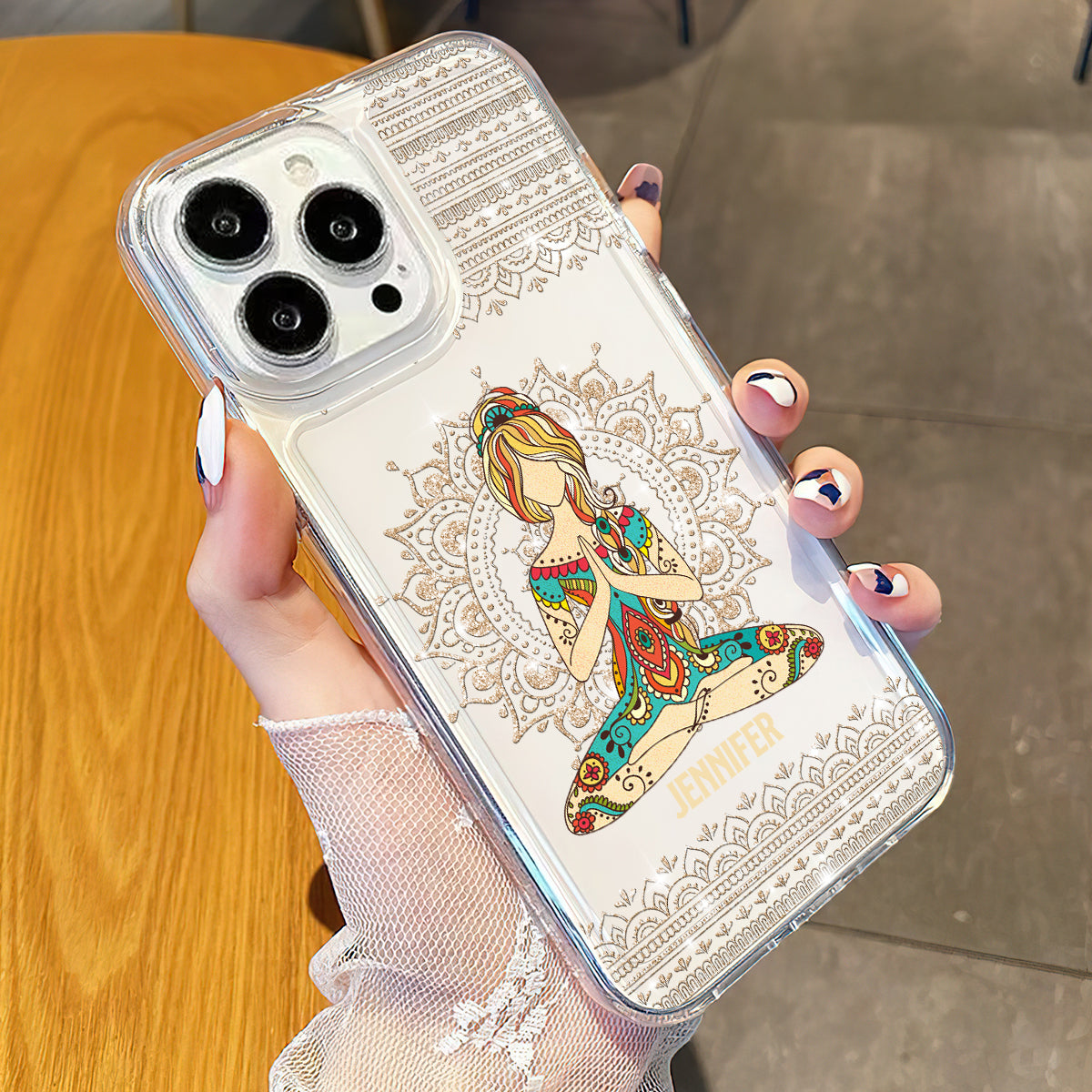 Let That S Go - Personalized Yoga Clear Phone Case