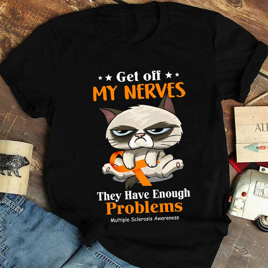 Get Off My Nerves - Multiple Sclerosis Awareness T-shirt And Hoodie 092021
