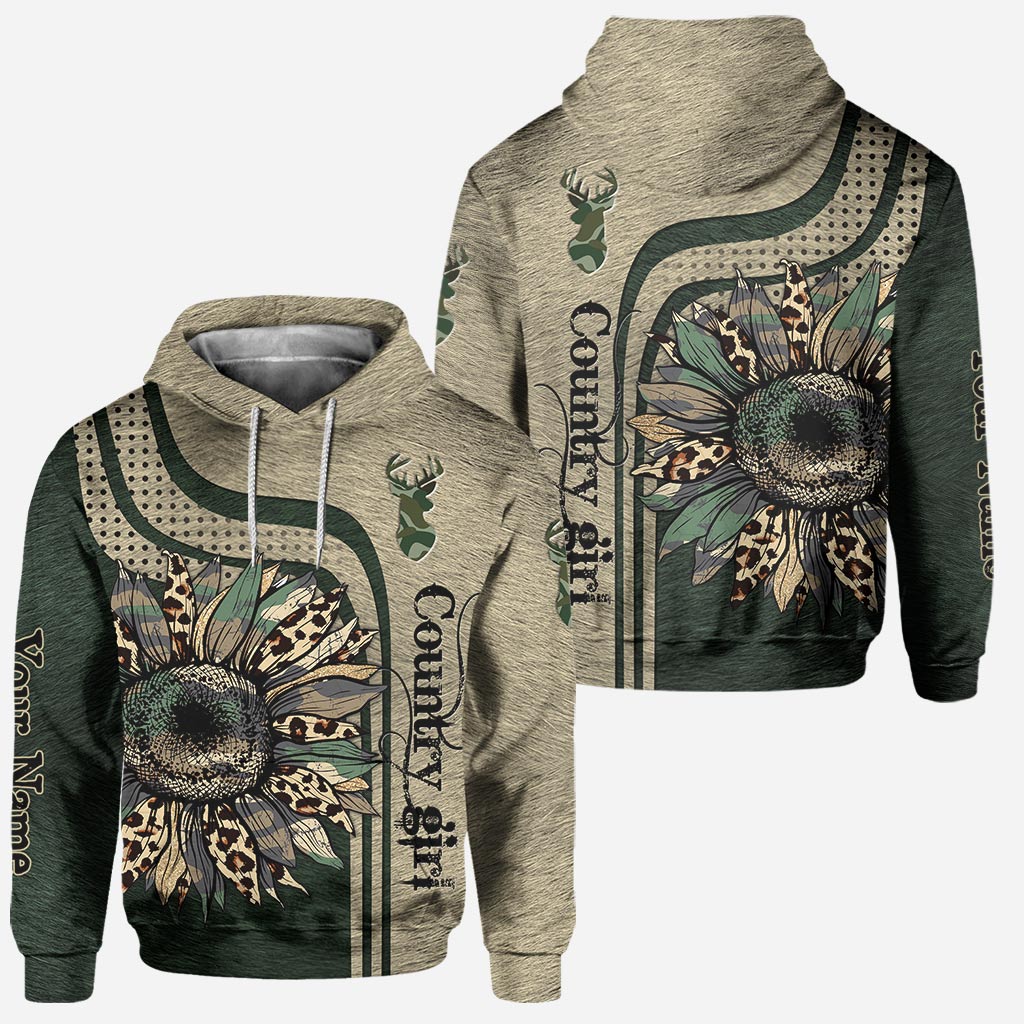 Fille de la campagne - Sweat à capuche et legging de chasse personnalisés