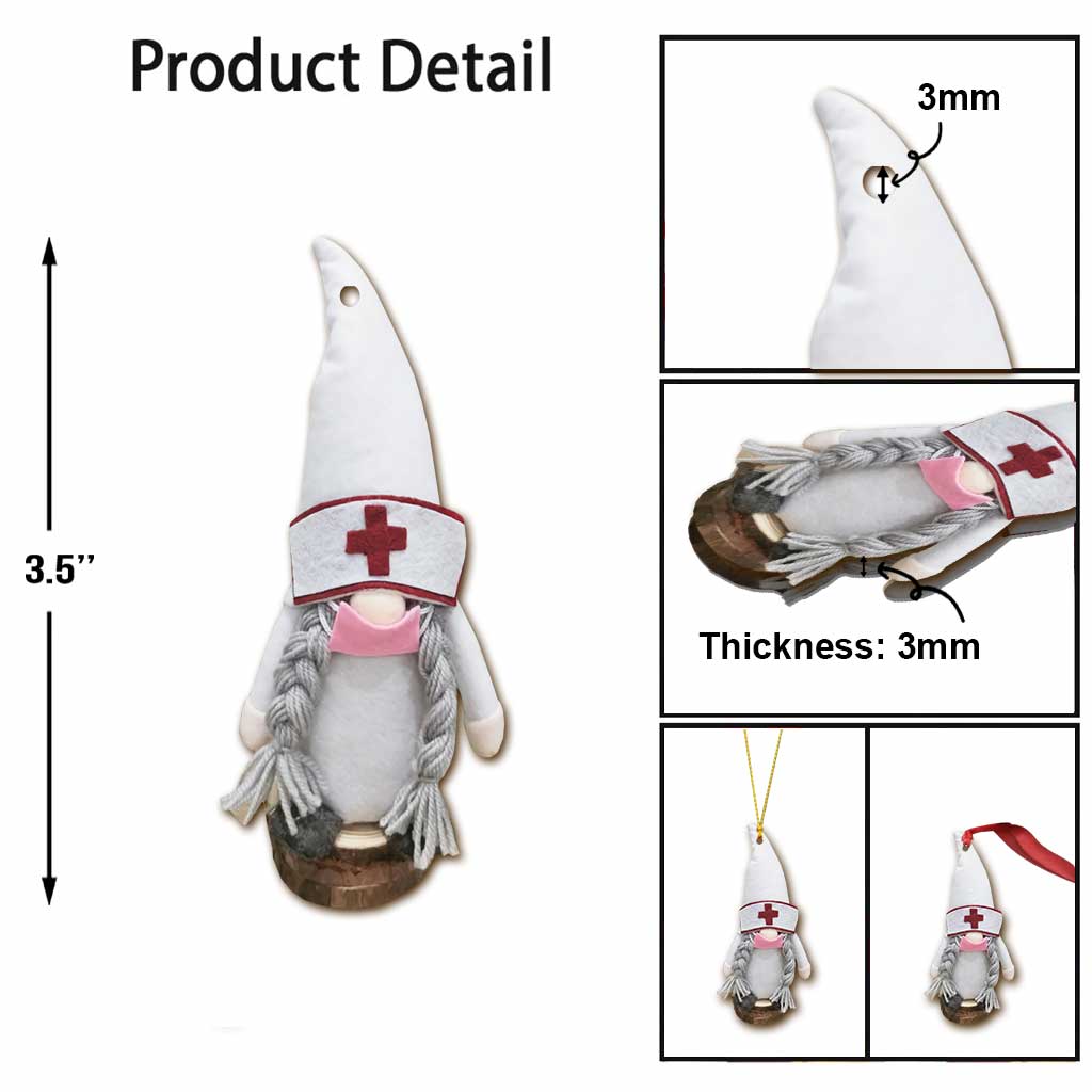 Nounou Infirmière - Ornement de Noël (Imprimé des deux côtés)