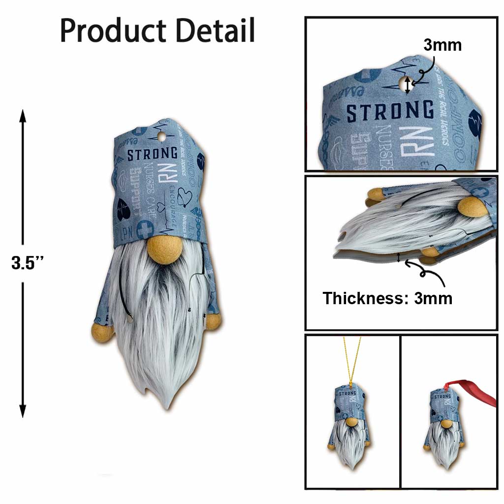 Nounou Infirmière - Ornement de Noël (Imprimé des deux côtés)