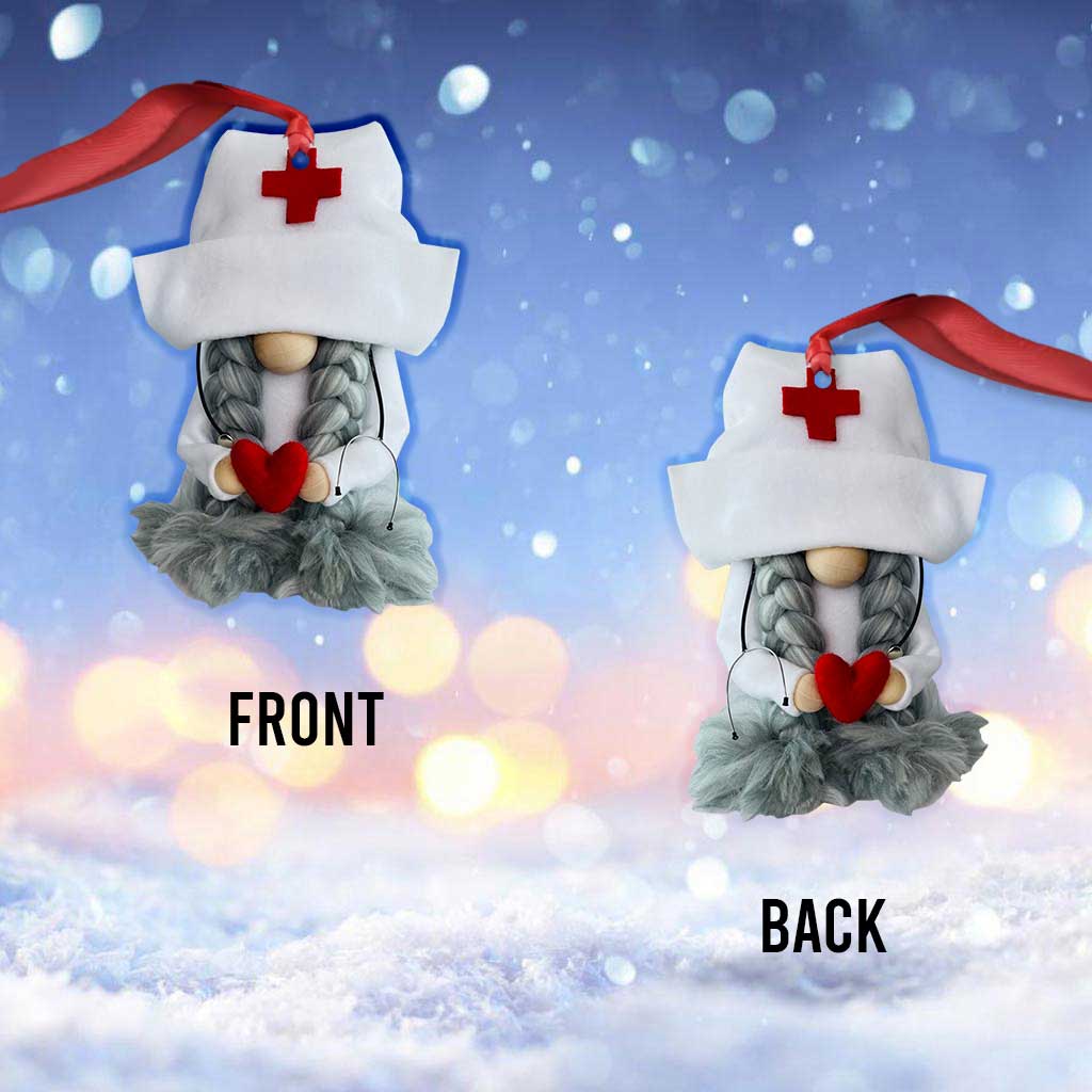 Nounou Infirmière - Ornement de Noël (Imprimé des deux côtés)