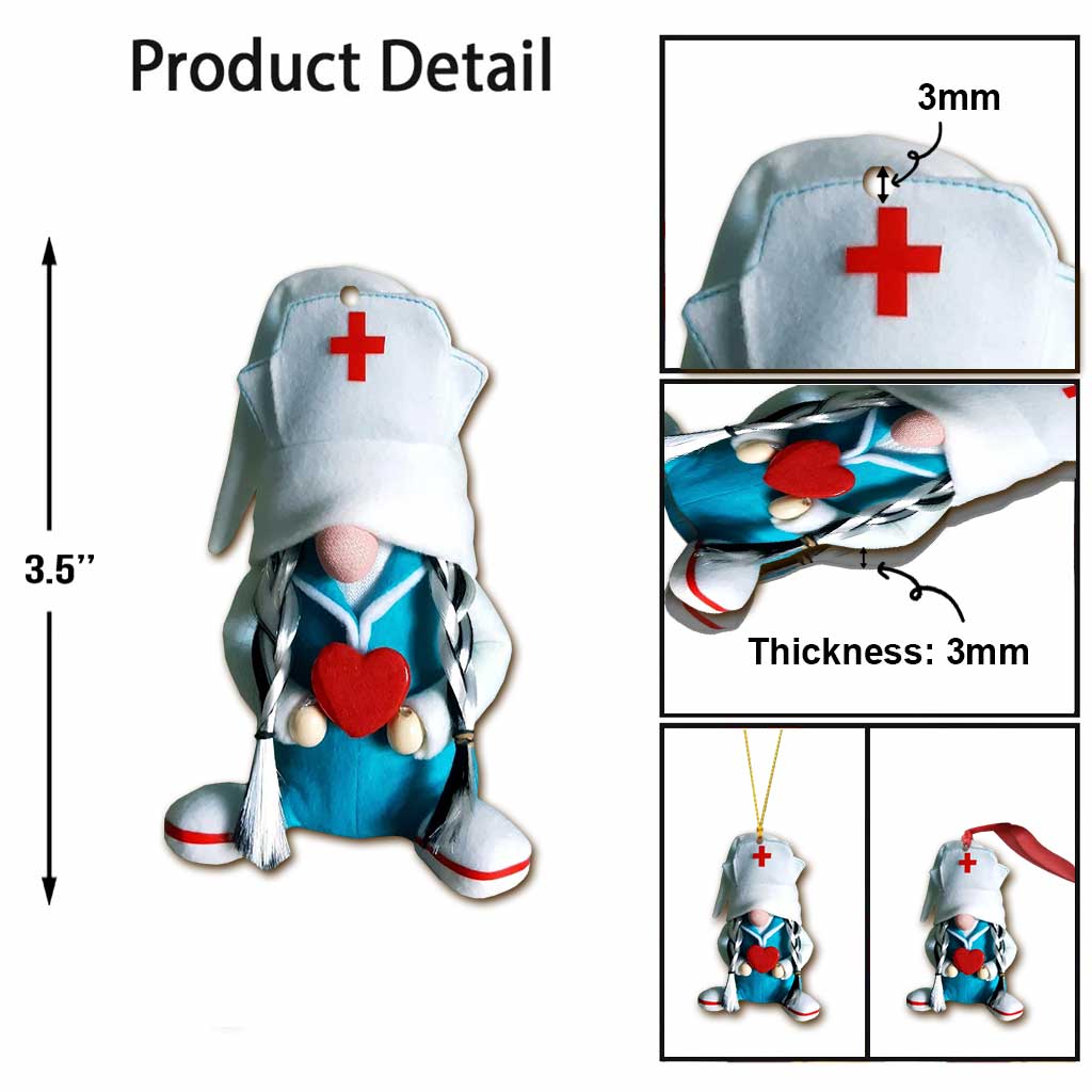 Nounou Infirmière - Ornement de Noël (Imprimé des deux côtés)