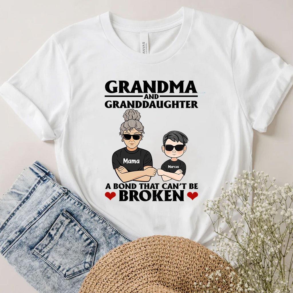 A Bond That Can't Be Broken - Personalized Grandma T-shirt and Hoodie