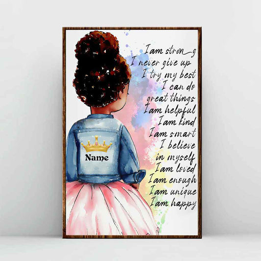 Black Girl - Personalized African American Poster
