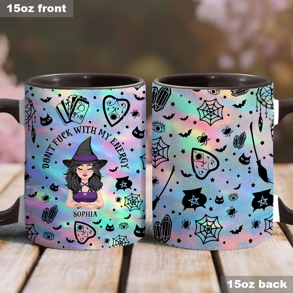 Don't F With My Energy - Personalized Witch Accent Mug